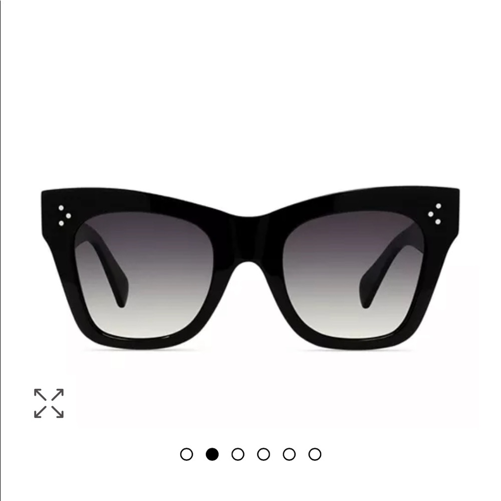 Black Celine Square Cat-eye Sunglasses
